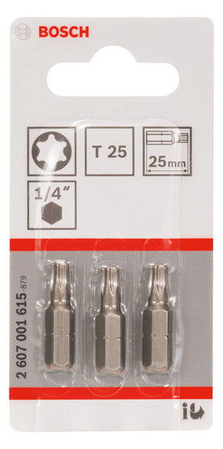 BOSCH-EW Bit TX25 L=25mm 6,4mm(1/4) 2607001615