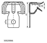 Walraven Trägerklammer Britclips FC14 B mit Bohrung 7 mm für Flansch 8-14 mm | 50020066