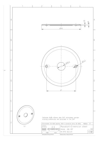 SPELSBERG Schraubdeckel Kst hfr 90mm U 86 VDF Schraubdeckel