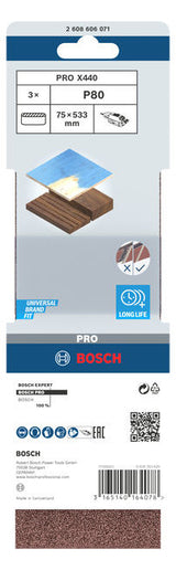 BOSCH-EW Schleifpapier K80 533x75mm 2608606071