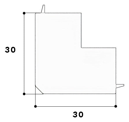 GGK Außeneck LF-K Kst 30x17mm 90° aws LFG 15x30-AE RAL9010 HFT