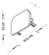 REGIOLUX Endkappe ws Kst SDTE vw RAL9016