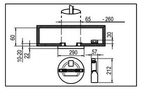 RIDI LED-Einbaustrahler 22W Konv DALI ws SARA290 DAWS830840OS265 1LED 3000-4000K