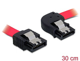 Delock SATA 3 Gb/s Kabel gerade auf rechts gewinkelt 30 cm rot