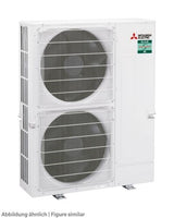 Aussent.Mitsubishi PUZ-ZM140 YKA R32 Mr. Slim Power Inv., 400V-3Ph, 2 Lüfter