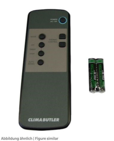 Fernbedienung für CLIMA BUTLER und CLIMA BUTLER Split                     *