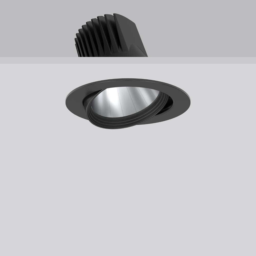 RZB LED-Einbaustrahler 33W Konv 1LED sw RONDOS 911666.003.2 3300lm sw mt Alu
