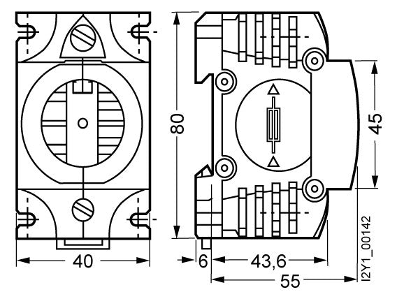 SIEMENS D-Sicherungssockel DII 1p 25A 5SF1060 500V Kst m.Abd Schraubbef