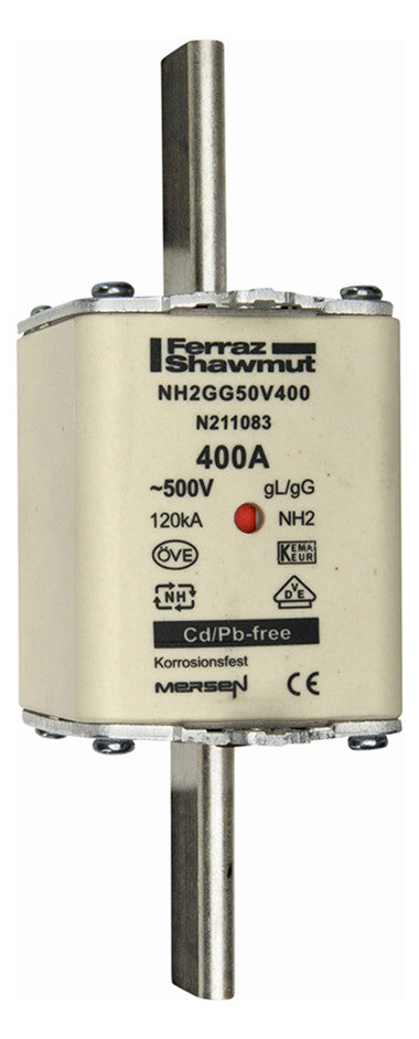 MERSEN NH-Sicherungseinsatz 400A NH2 gG NH2GG50V400 500VAC Kombik