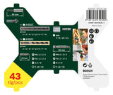 BOSCH-EW Werkzeugkoffer 43tlg Bohrer 2607019613 4xNuss 8xHolzbohr 8xHSS