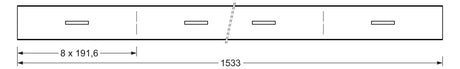 REGIOLUX Abdeckung ws ST SDBAV /1500 vw RAL9016