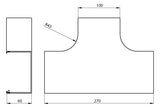 UNEX T-Abzweigung weiß RAL9010 60x100 U24X 31433-02