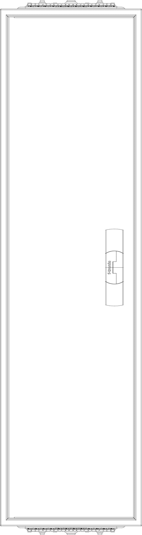 F-tronic Zählergehäuse Aufb IP31 Stahlbl ZA111 300x1100x210mm ET210mm