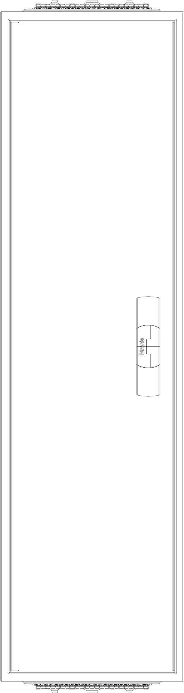 F-tronic Zählergehäuse Aufb IP31 Stahlbl ZA111 300x1100x210mm ET210mm