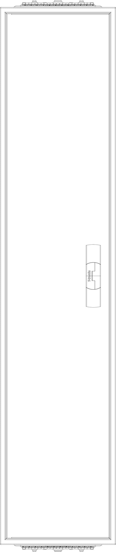 F-tronic Zählergehäuse Aufb IP31 Stahlbl ZA141 300x1400x210mm ET210mm