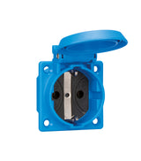 Steckdose 1f bl mt                                Einb Klappd IP54