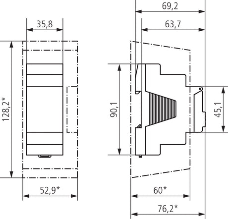 Schaltuhr digi 110-230VAC                         1kan 87600h 2TE BT REG