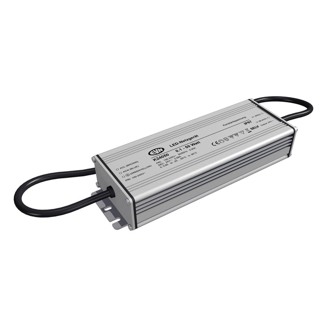 EVN LED-Trafo 0,1-50W 24V IP67 Metallgeh K24050 stat 186x64x40mm