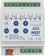 MDT Schaltaktor 8-fach 4TE, REG, 16A, 230VAC,Kom AKK-0816.03