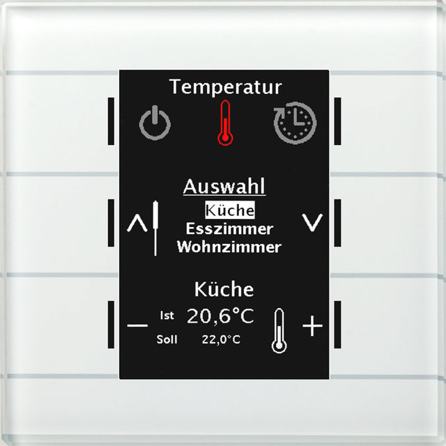 MDT Glas Bedienzentrale Smart mit Farbdisplay, ws BE-GBZW.01