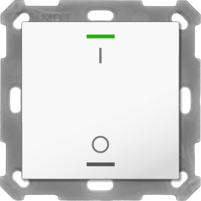 MDT Taster Light 55 1-fach RGBW, rw, gl, Schalten BE-TAL5501.B1