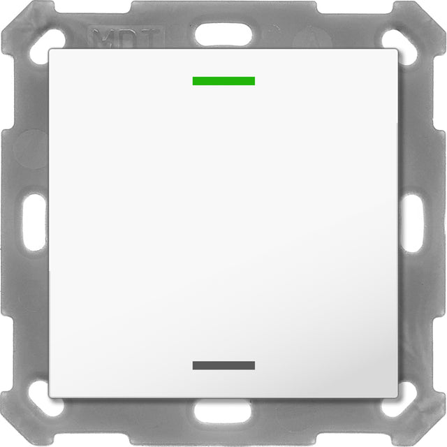 MDT Taster Light 55 1-fach Temp., RGBW, rw, gl, Neu. BE-TAL55T1.01
