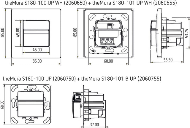 Bewegungsmelder UP 0-180°                         230V gr IP20 fernb