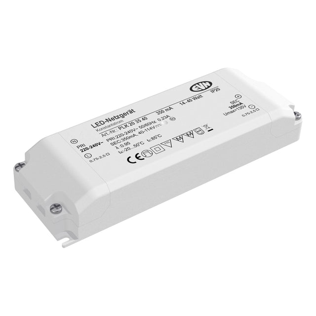 EVN LED-Trafo 14-40W 350-300mA 134V IP20 PLK203540 Kstgeh dyn 142x50x24mm