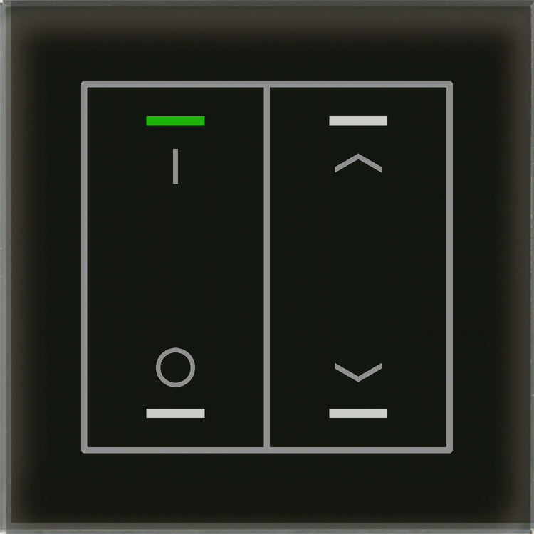 MDT Glastaster II Light 2-f. RGBW, sw, Jalousie BE-GTL2TS.D1