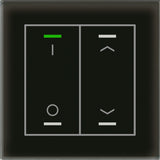 MDT Glastaster II Light 2-f. RGBW, sw, Jalousie BE-GTL2TS.D1