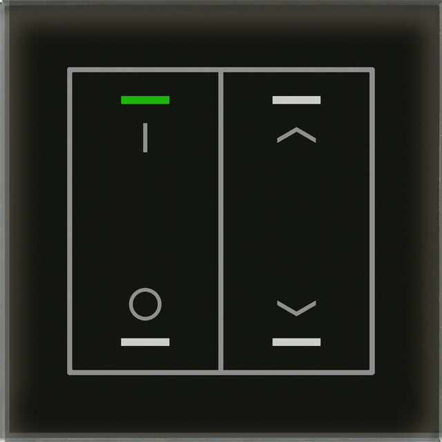 MDT Glastaster II Light 2-f. RGBW, sw, Jalousie BE-GTL2TS.D1