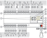 Kombi I/O Gerät KNX                               REG 8Ausg Handbedien LED