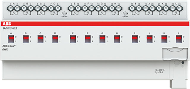 Schaltaktor KNX                                   REG 12TE 12f 16A 2500W