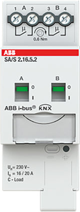 Schaltaktor KNX C-Last                            REG 2TE 2f 20A 3680W