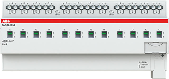 Schaltaktor KNX C-Last                            REG 12TE 12f 20A 3680W