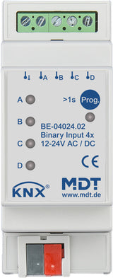 MDT Binäreingang 4-fach 2TE REG 24VAC/DC BE-04024.02
