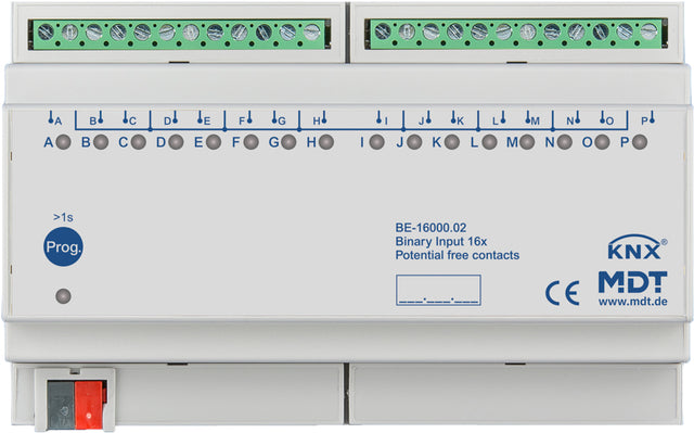MDT Binäreingang 16-fach 8TE REG potentialfrei BE-16000.02