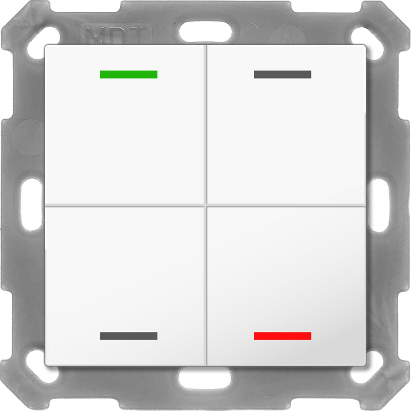 MDT Taster Light 55 4-fach RGBW rw gl Neutral BE-TAL5504.01