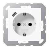 JUNG Steckdose 1f aws glz 1USB-C UP m.BS AS/A A 1520-18 C WW IP20 vert