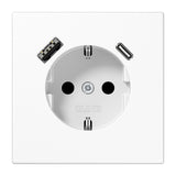 JUNG Steckdose 1f aws glz 1USB-A 1USB-C LS 1520-15 CA WW UP IP20 vert