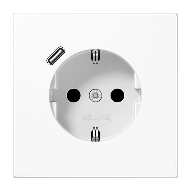 JUNG Steckdose 1f aws glz 1USB-C UP m.BS LS 1520-18 C WW IP20 vert
