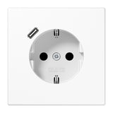 JUNG Steckdose 1f aws glz 1USB-C UP m.BS LS 1520-18 C WW IP20 vert