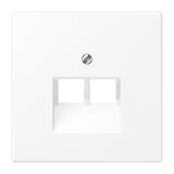 JUNG Vollplatte UAE/IAE 2f ws Schraubbef LS 969-2 UA WWM ohne Beschriftungsfeld