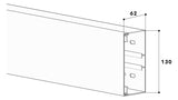 GGK Leitungsführungskanal Kst lgr unbeh FB 60x130 62x130x2000mm RAL7035