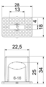 BETTERMANN Abstandsschelle 1f  16mm Kst 3050 LGR geschl hfr