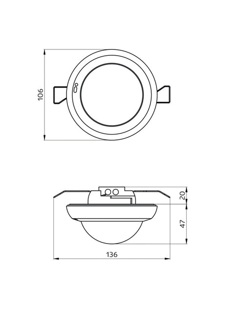 Präsenzmelder-Bus KNX                             Einb rws 360° v360° 2,5m