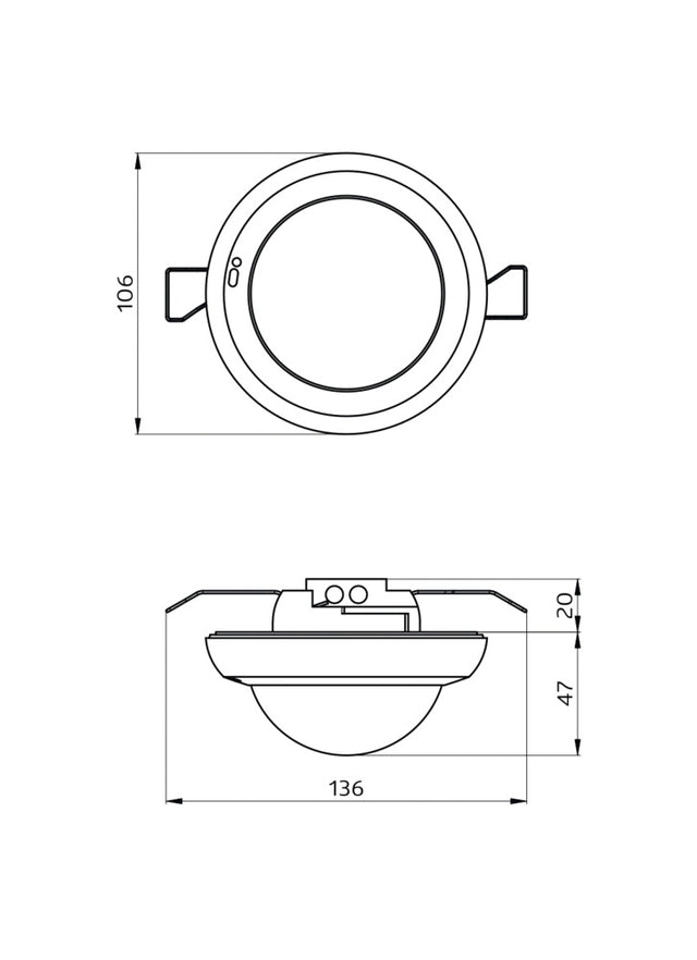 Präsenzmelder-Bus KNX                             Einb rws 360° v360° 2,5m