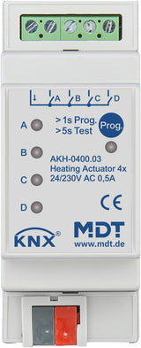 MDT Heizungsaktor 4-fach 2TE,REG,24-230VAC AKH-0400.03