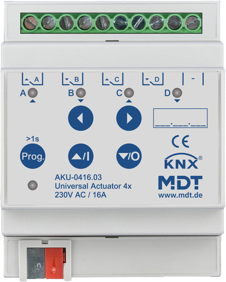MDT Universalaktor 4-fach 4TE,REG,230VAC,16A AKU-0416.03