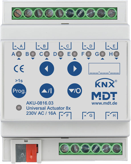 MDT Universalaktor 8-fach 4TE,REG,230VAC,16A AKU-0816.03